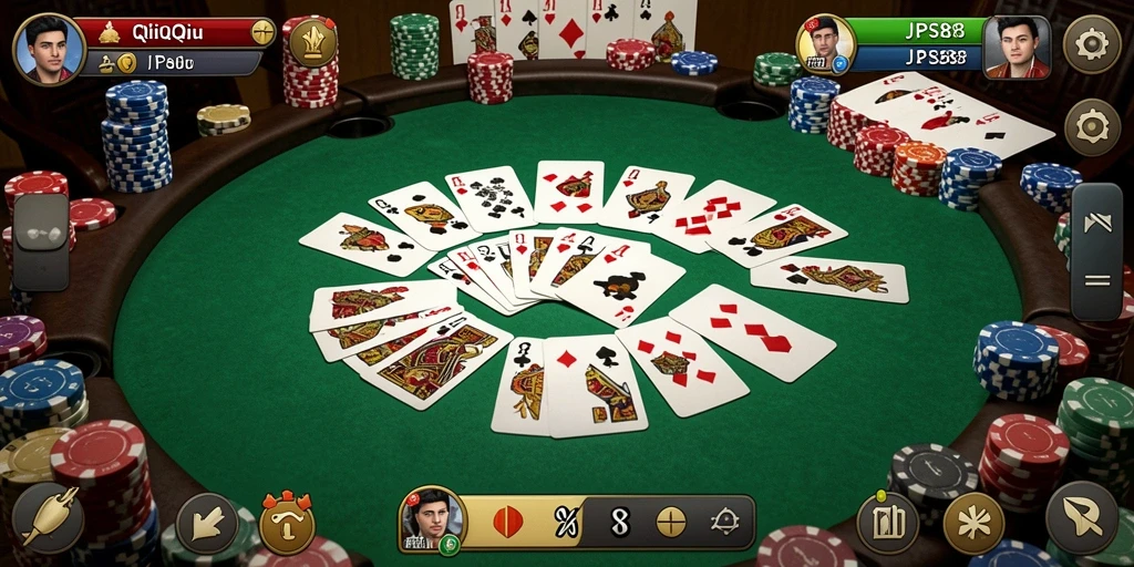 Screenshot JPS88 menunjukkan serunya gameplay QiuQiu yang menegangkan.