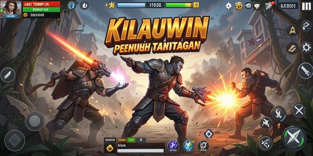 Tampilan gameplay KILAUWIN yang mendebarkan dan penuh aksi.