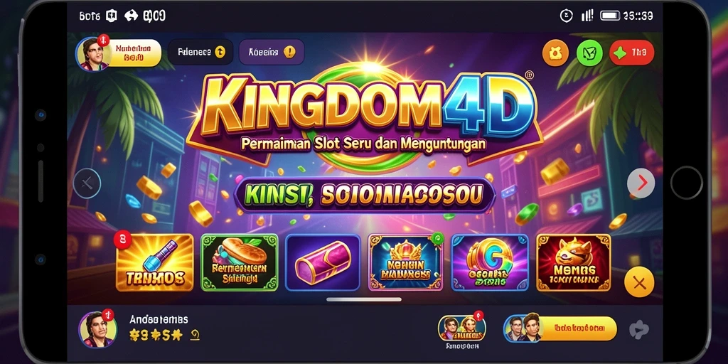 Screenshot gameplay KINGDOM4D yang menunjukkan keseruan bermain slot.
