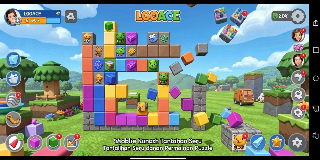 Gameplay LGOACE yang menantang dan penuh warna.