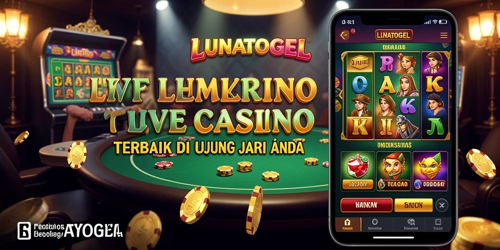 Tampilan gameplay LUNATOGEL dengan dealer langsung dan interaksi pemain.