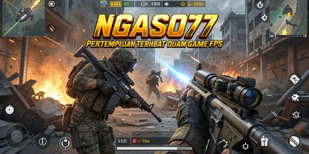 Screenshot gameplay NGASO77 yang menampilkan aksi tembak-menembak yang mendebarkan.