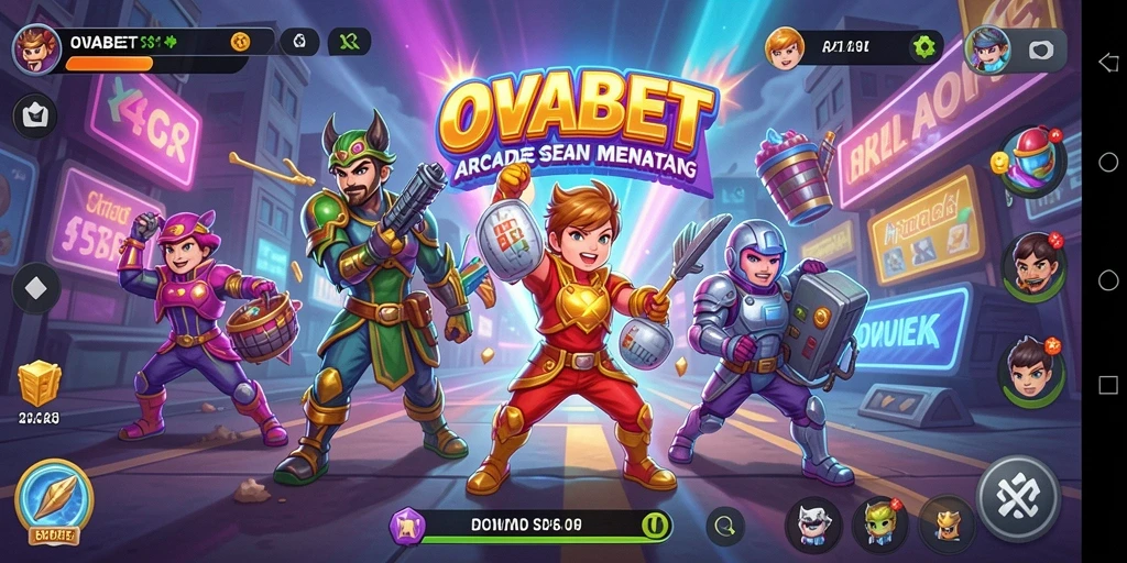 Tampilan gameplay seru dari OVABET yang menantang.