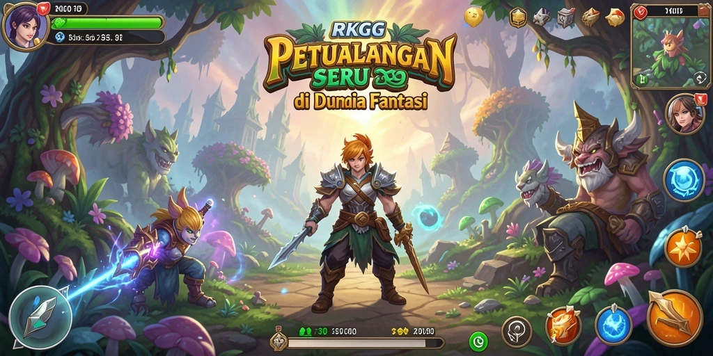 Tampilan gameplay RKGG yang penuh aksi petualangan menakjubkan.