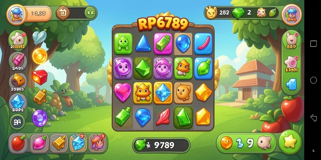 Gameplay seru RP6789 dengan tantangan Match-3.