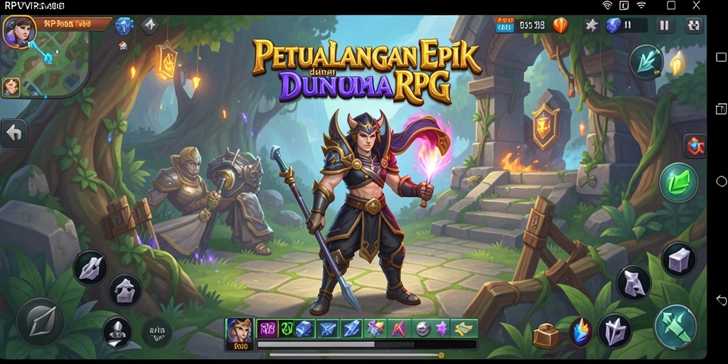 Screenshot menampilkan aksi seru dalam game RPG RPVIP5.