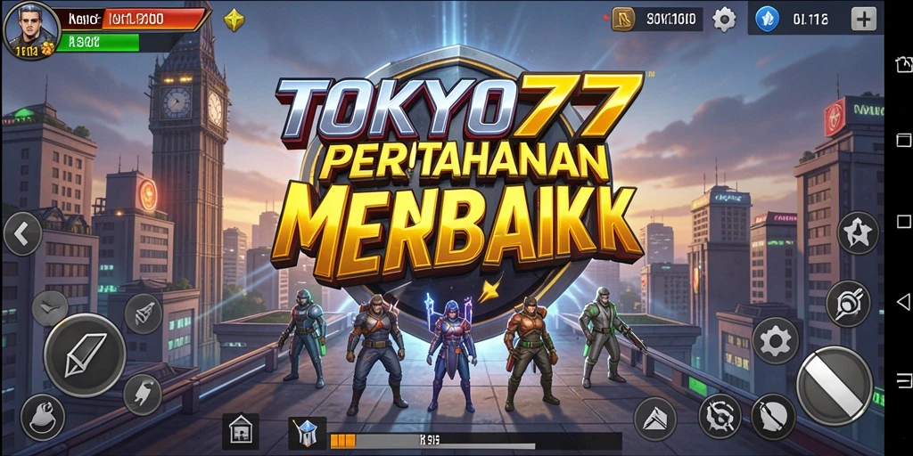 Tampilan gameplay TOKYO77 yang penuh aksi dan strategi Tower Defense.