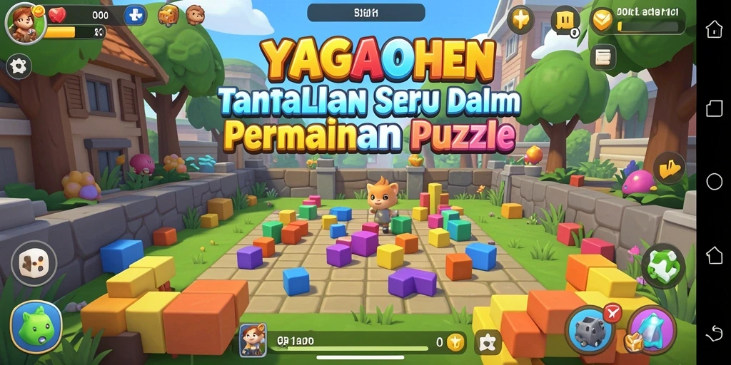 Tangkapan layar YAGAOHEN menampilkan gameplay puzzle yang menarik.